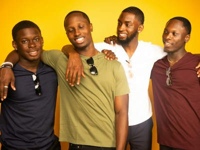 Four men who are friends.