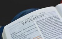 The Bible opened to the book of Ephesians