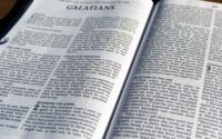 Bible open to the book of Galatians